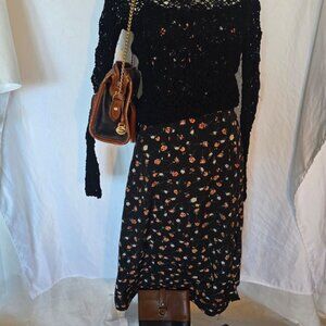 Floral spaghetti strap dress, size not specified, XS fit